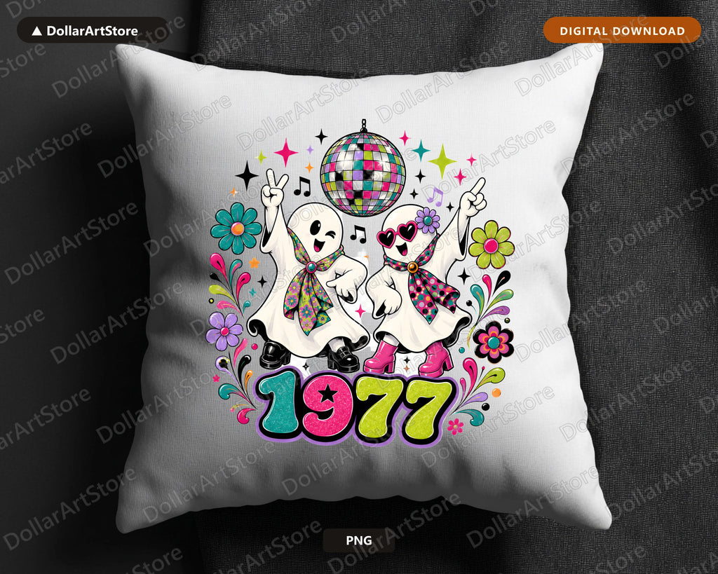 Cute Disco Ghost PNG, Sublimation Shirt Design, Y2K Digital Download