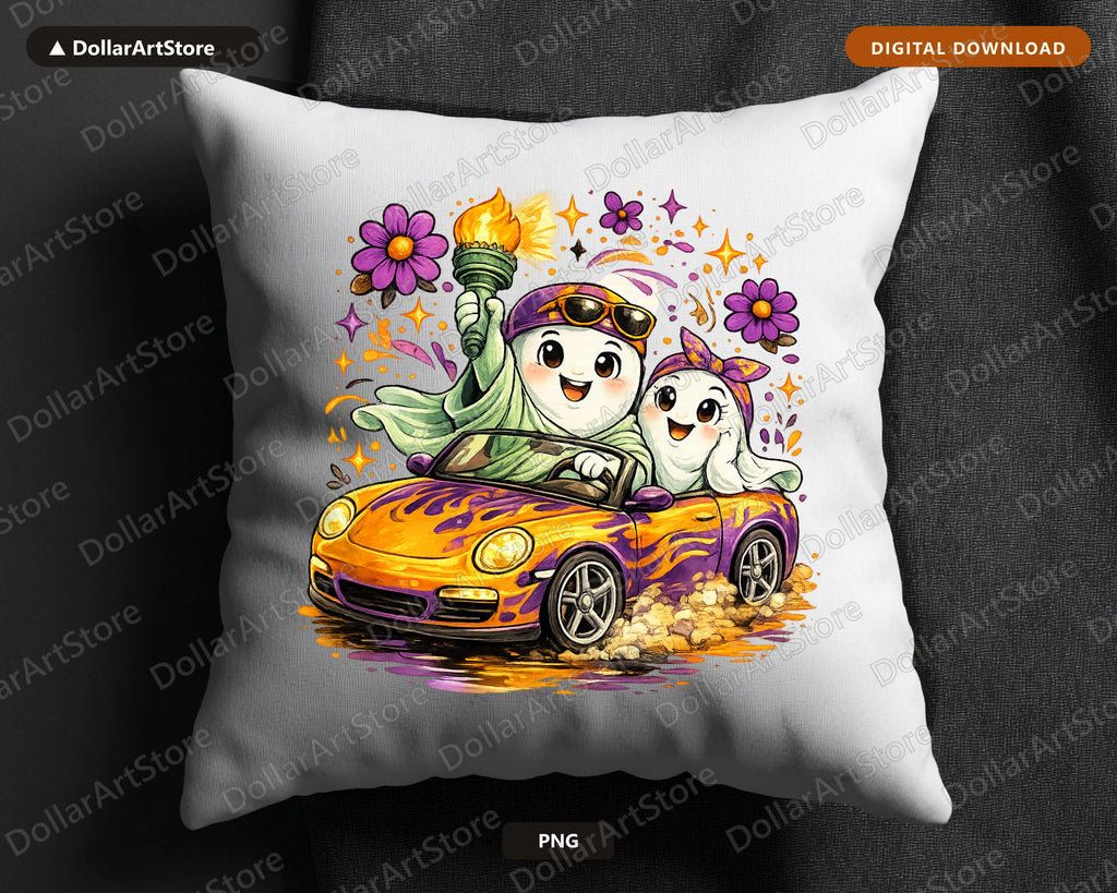 Cute Halloween Ghost PNG, Sublimation Design, Shirt & Tumbler Png