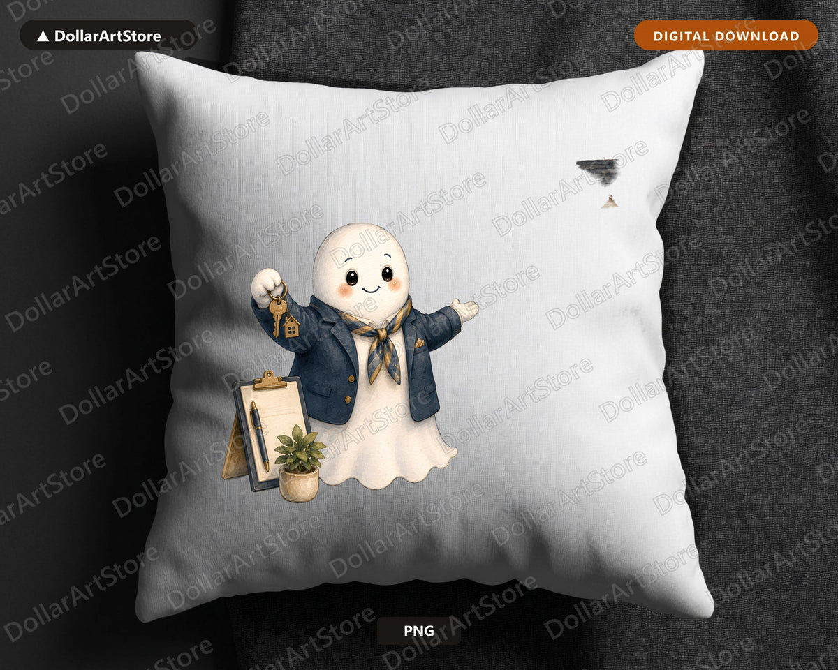 Realtor Ghost PNG, Business Ghost Sublimation Design, Shirt Design