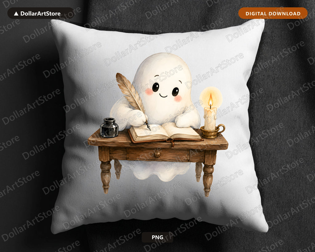 Bookish Ghost PNG, Sublimation Design, Shirt & Tumbler Print Digital Download