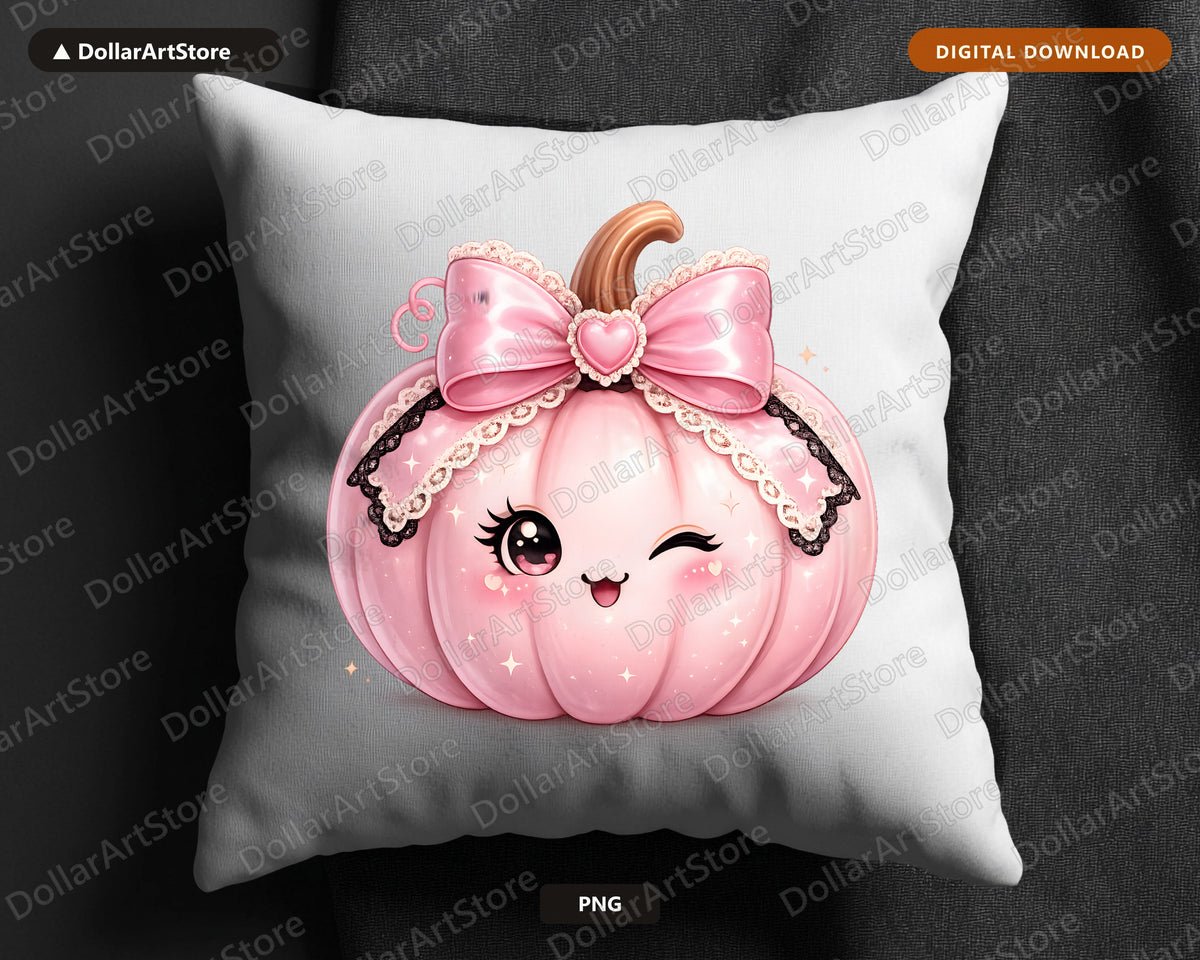 Coquette Pumpkin PNG, Cute Halloween Sublimation Design, Digital Download