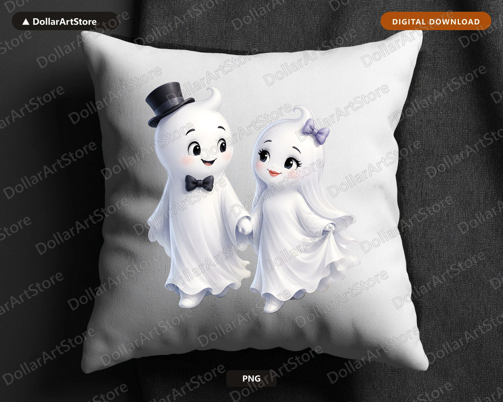 Cute Halloween Ghost PNG Sublimation Design, Shirt & Tumbler PNG Digital Download