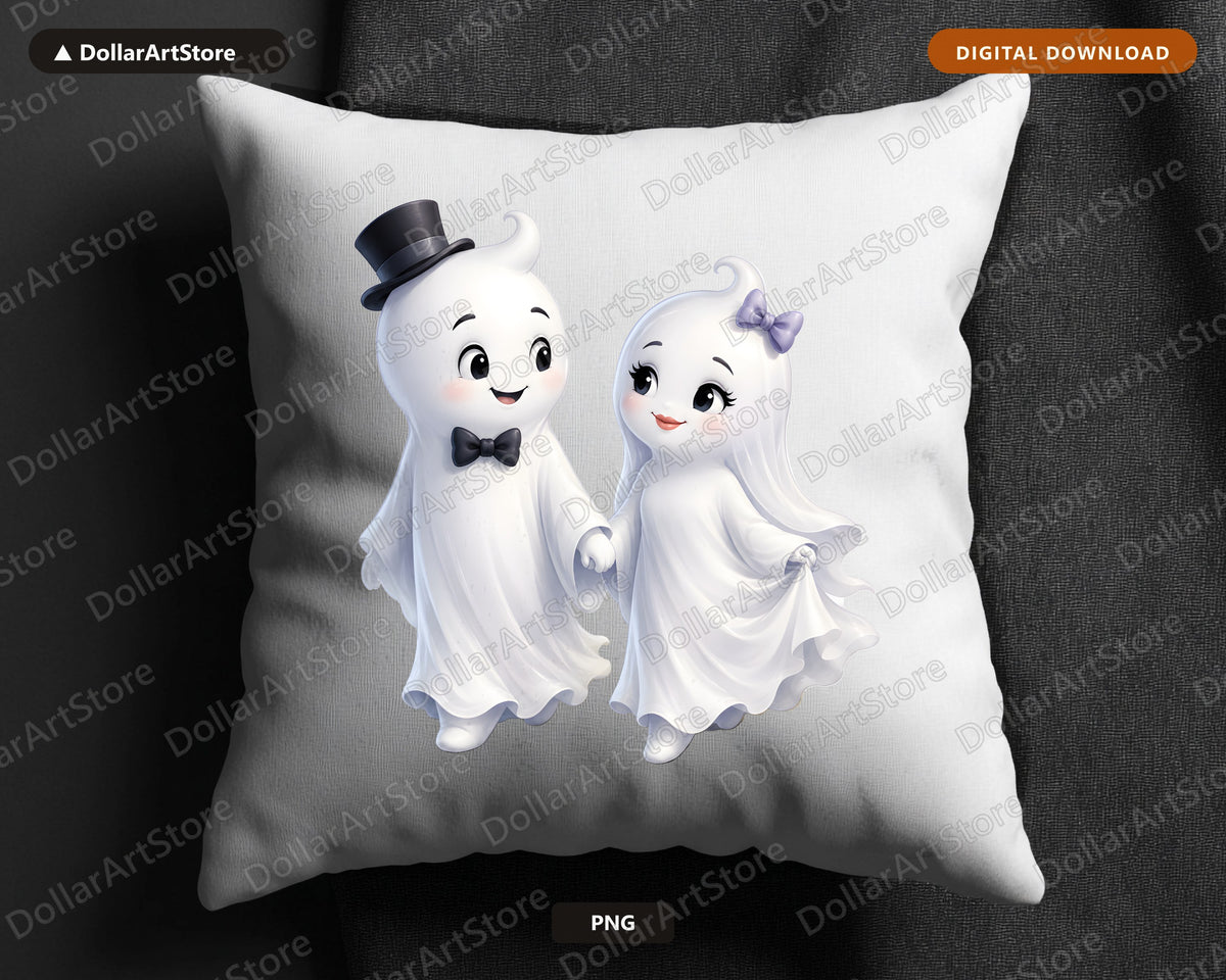 Cute Halloween Ghost PNG Sublimation Design, Shirt & Tumbler PNG Digital Download