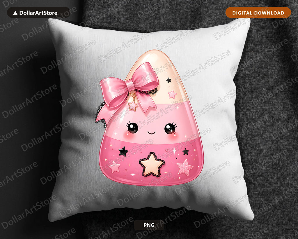 Coquette Candy Corn PNG, Cute Halloween Sublimation Design, Shirt Print Digital Download