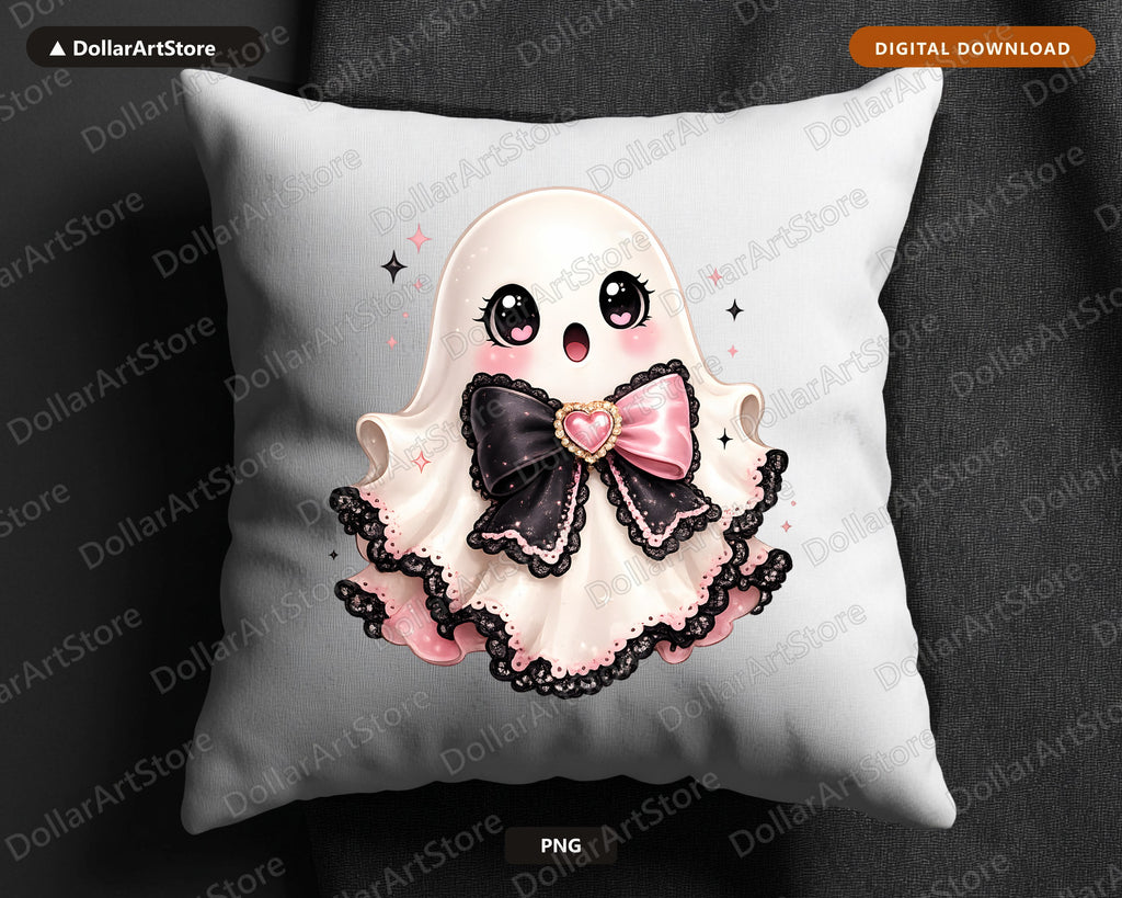 Coquette Halloween Ghost PNG, Sublimation Design, Shirt Print Digital Download