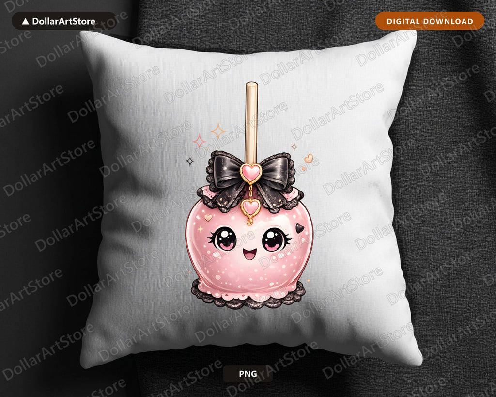 Coquette Halloween Candy Apple PNG, Sublimation Shirt Design Digital Download