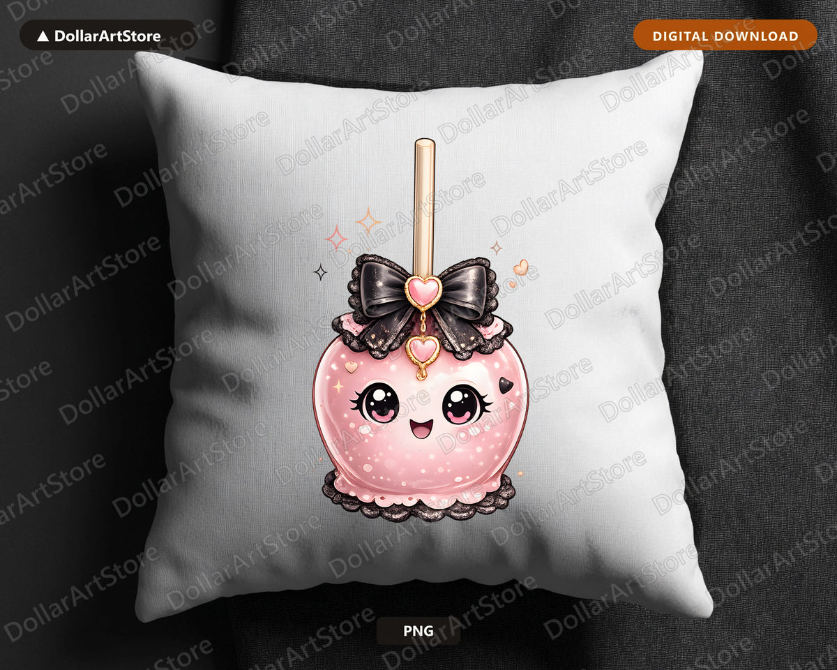 Coquette Halloween Candy Apple PNG, Sublimation Shirt Design Digital Download