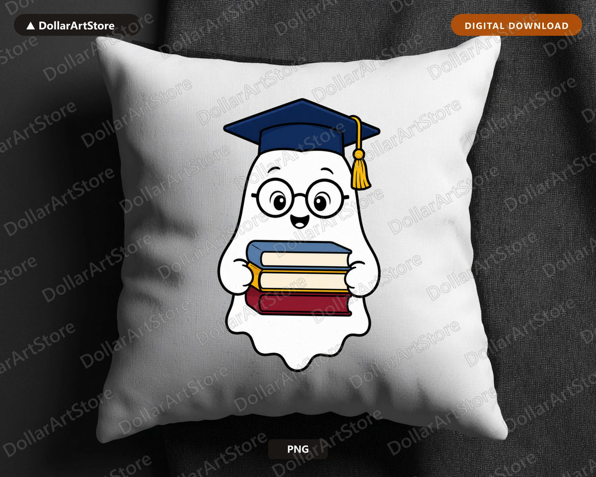 Bookish Ghost PNG, Sublimation Design, Shirt & Tumbler Print