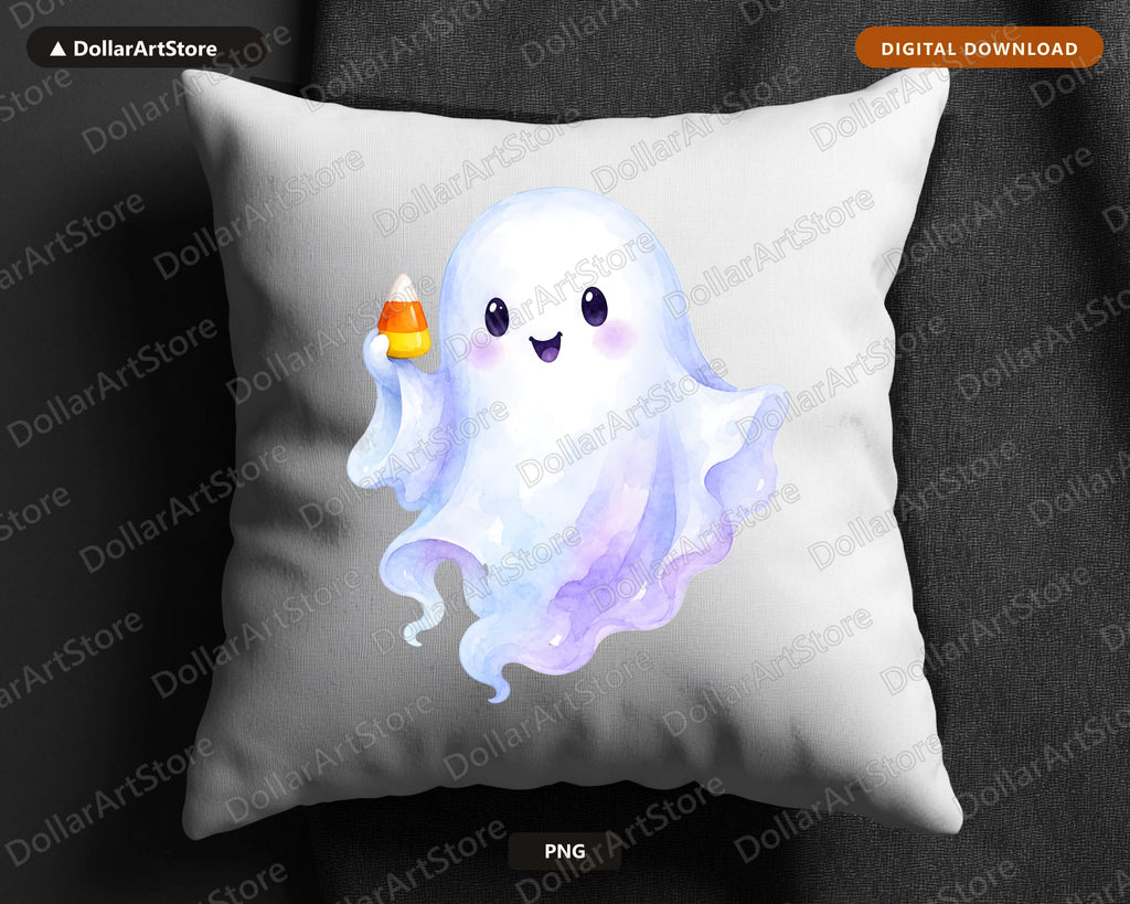 Cute Halloween Ghost PNG, Sublimation Design, Shirt & Tumbler Digital Download