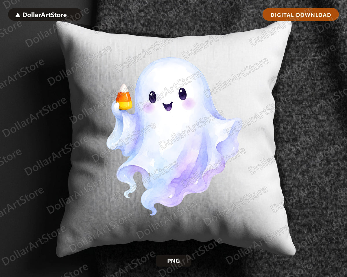 Cute Halloween Ghost PNG, Sublimation Design, Shirt & Tumbler Digital Download