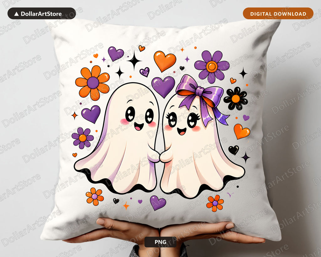 Cute Halloween Ghost PNG, Sublimation Design, Shirt Design Digital Download