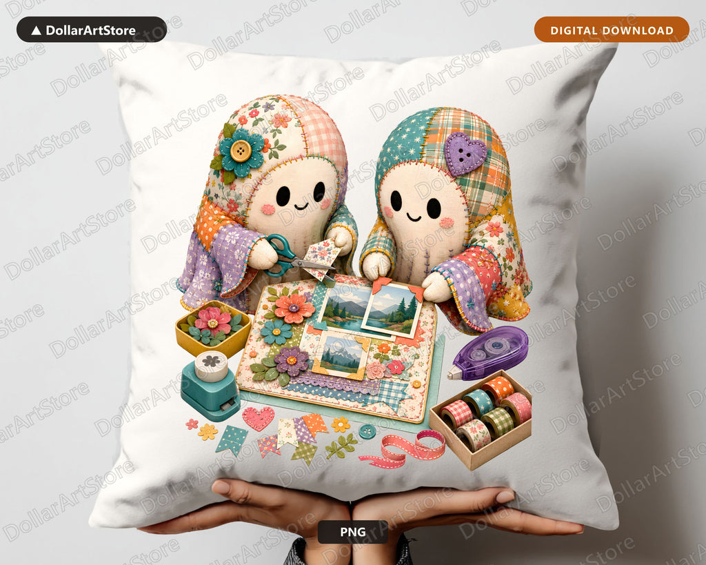 Crafting Ghost PNG, Sublimation Design, Shirt Design Digital Download