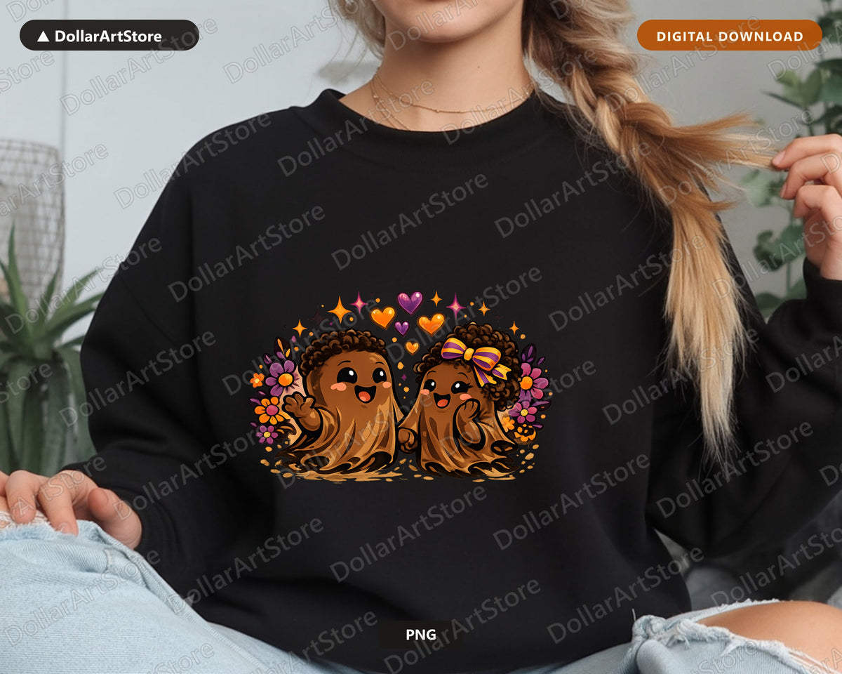 Cute Halloween Ghost PNG, Sublimation Design, Shirt Design Digital Download