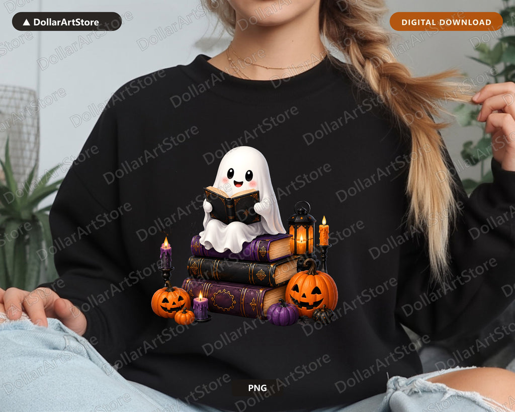 Cute Ghost PNG, Halloween Sublimation Design, Shirt & Tumbler PNG Digital Download