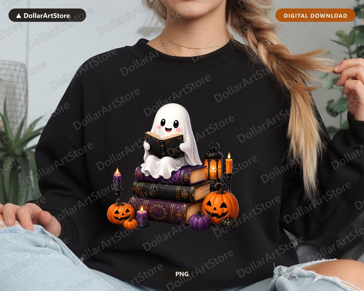 Cute Ghost PNG, Halloween Sublimation Design, Shirt & Tumbler PNG Digital Download