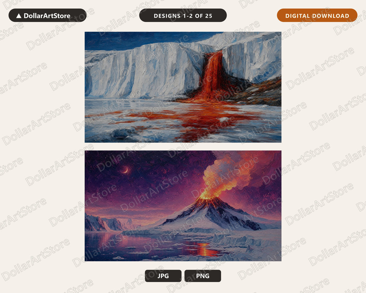 25 Cozy Arctic Scenery Frame TV Art Bundle, Samsung Frame TV 4K Digital Download