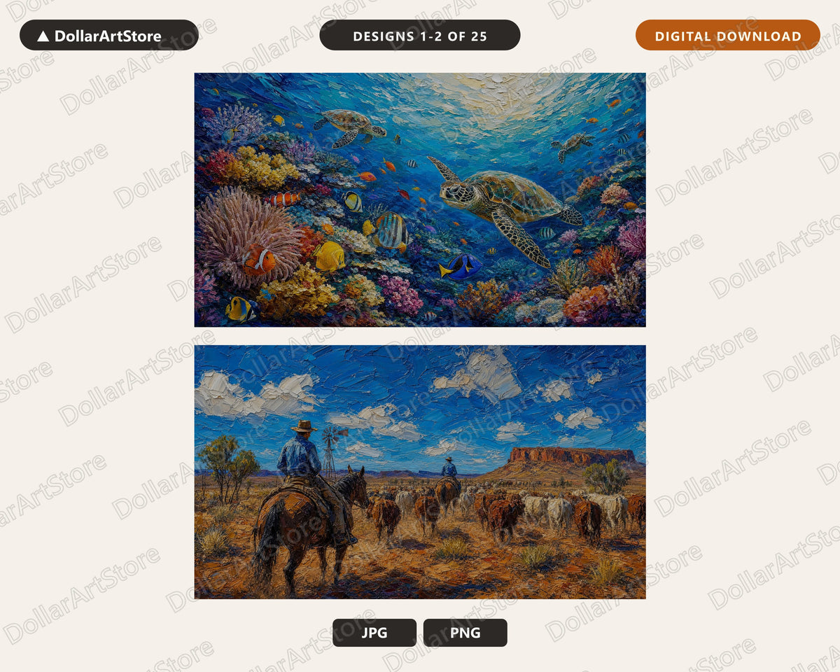 25 Cozy Tropical & Scenic Landscape Frame TV Art Bundle, Samsung Frame TV Digital Download 4K