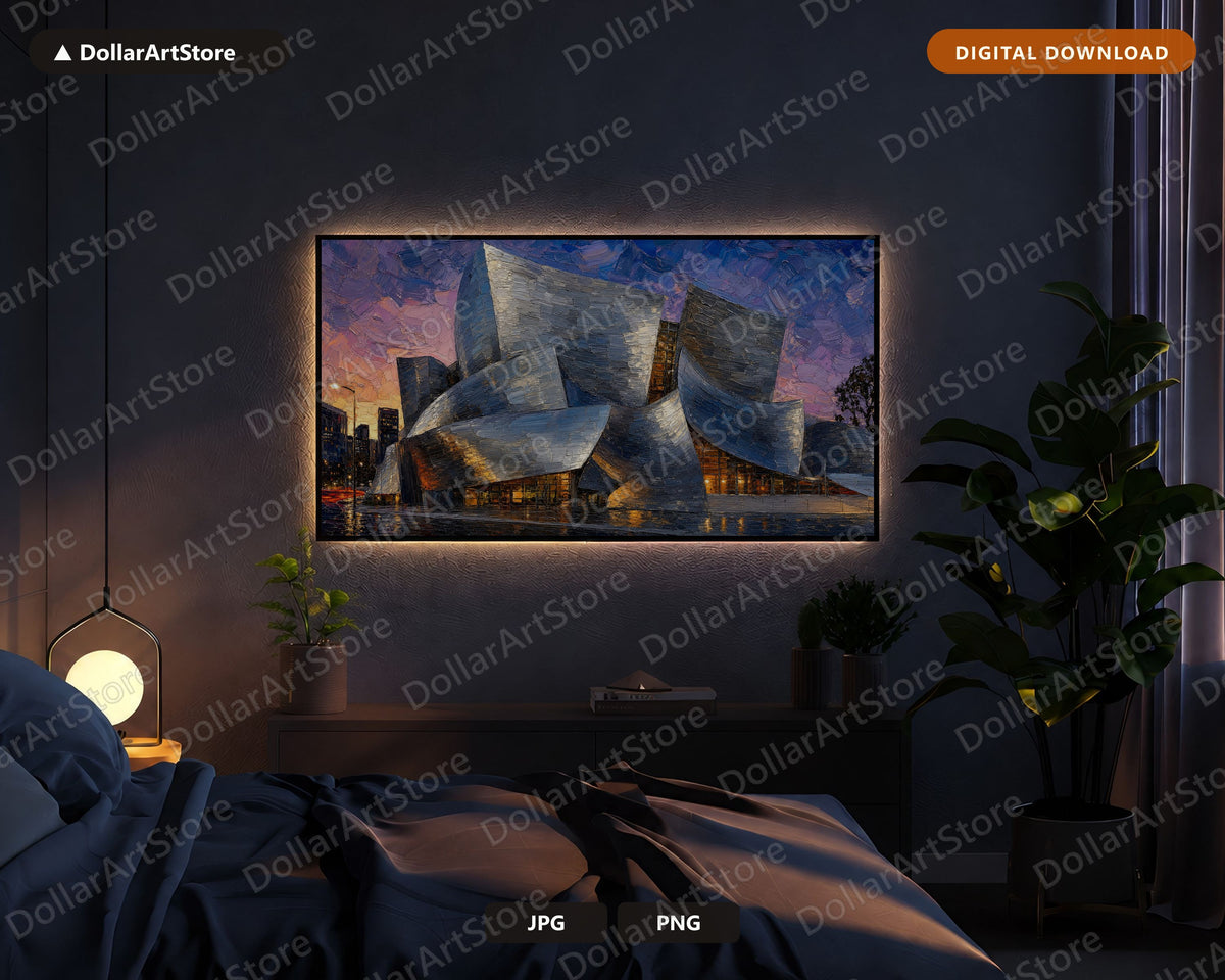 Textured Modern Architecture Scenery for Samsung Frame TV 4K Art