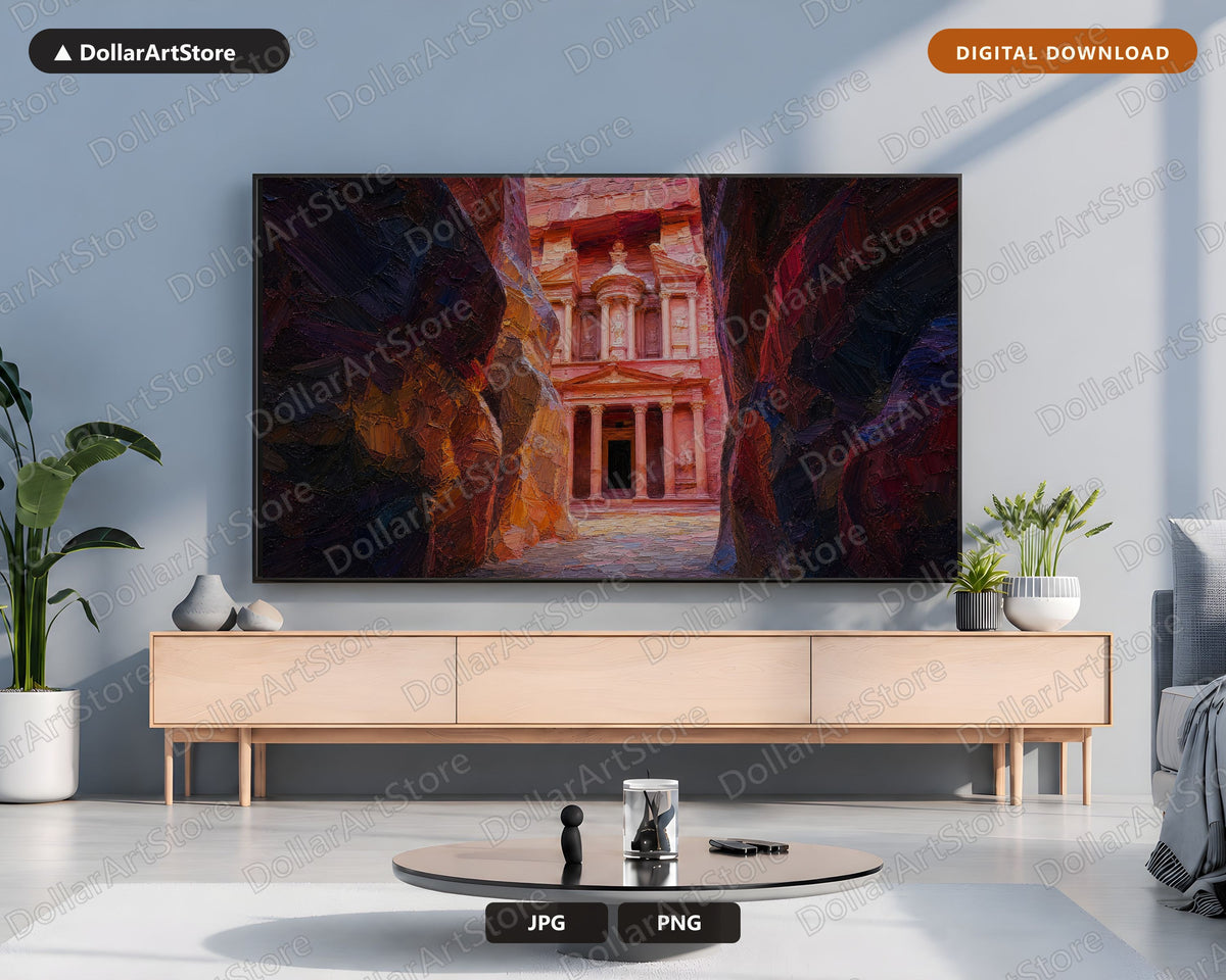 Cozy Textured Frame TV Art, Samsung Frame TV Digital Download, 4K Desert Architecture Screensaver Art