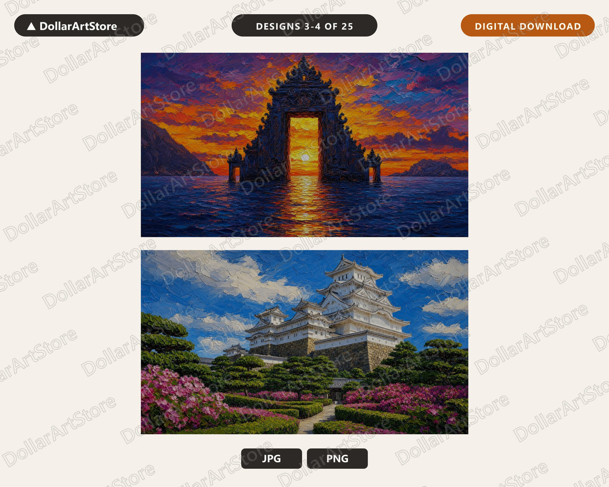 25 Cozy Scenery Frame TV Art Bundle, Samsung Frame TV Digital Download, 4K Textured Landscape Screensaver