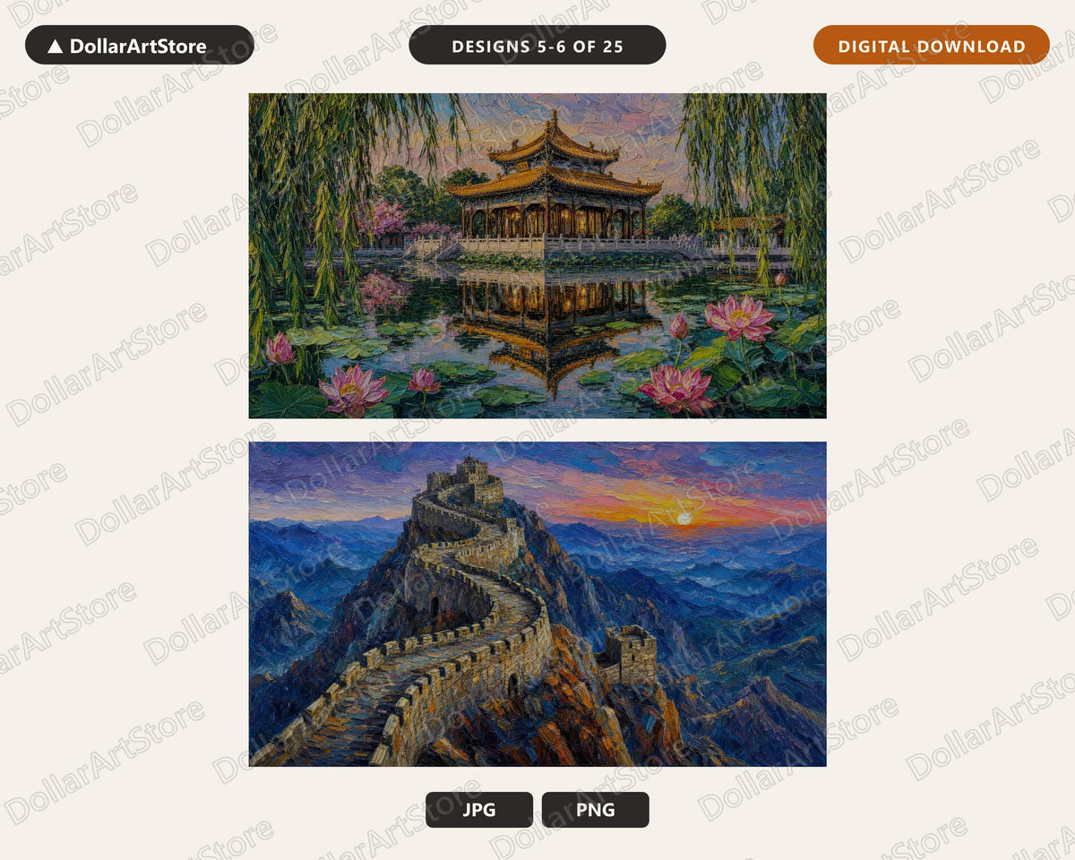 25 Cozy Scenery Frame TV Art Bundle, Samsung Frame TV Digital Download, 4K Textured Landscape Screensaver