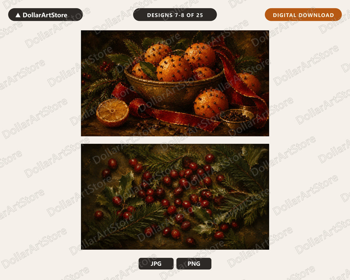 25 Cozy Holiday Frame TV Art Bundle, Christmas Scenery Samsung Frame TV 4K Digital Download