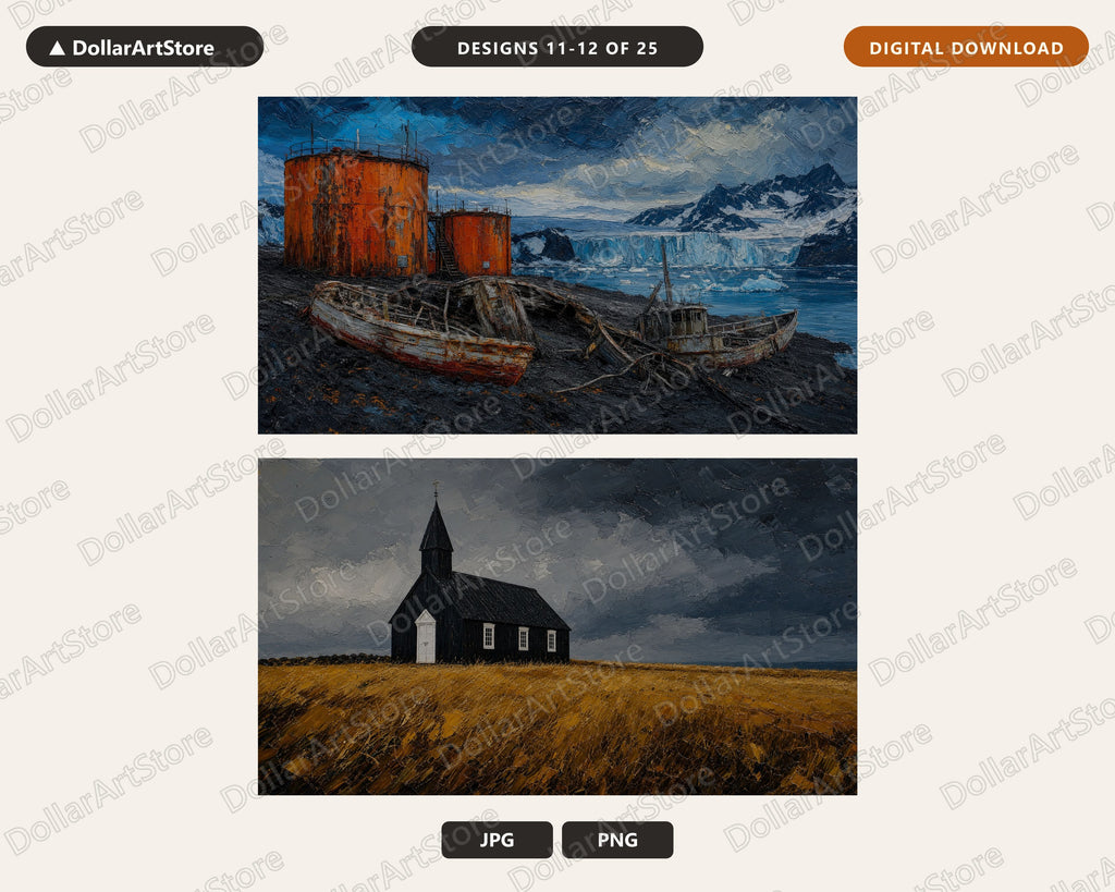 25 Cozy Arctic Scenery Frame TV Art Bundle, Samsung Frame TV 4K Digital Download