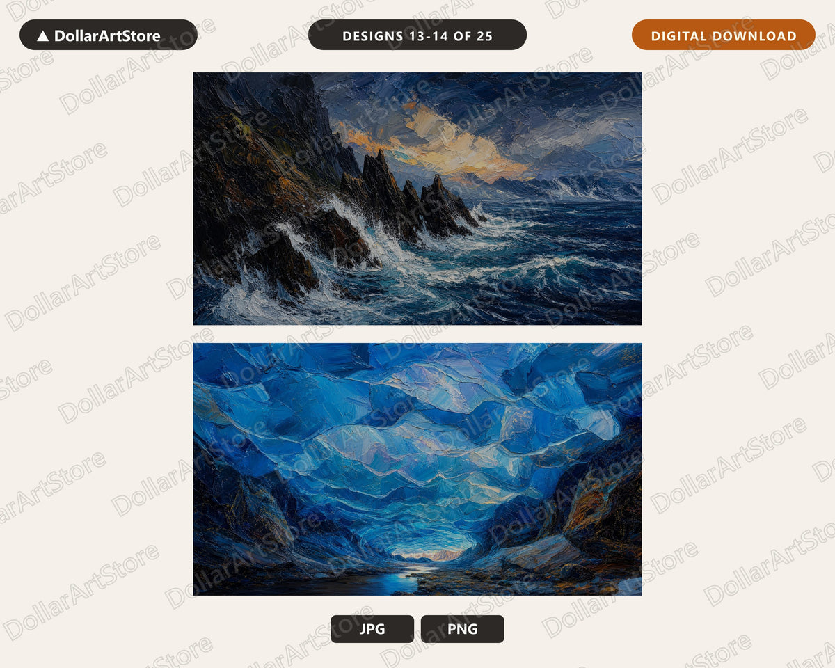 25 Cozy Arctic Scenery Frame TV Art Bundle, Samsung Frame TV 4K Digital Download
