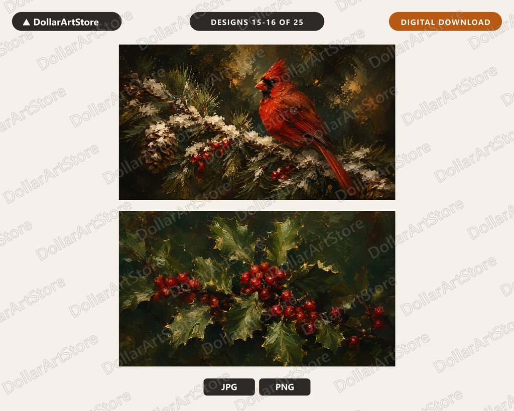 25 Cozy Holiday Frame TV Art Bundle, Christmas Scenery Samsung Frame TV 4K Digital Download