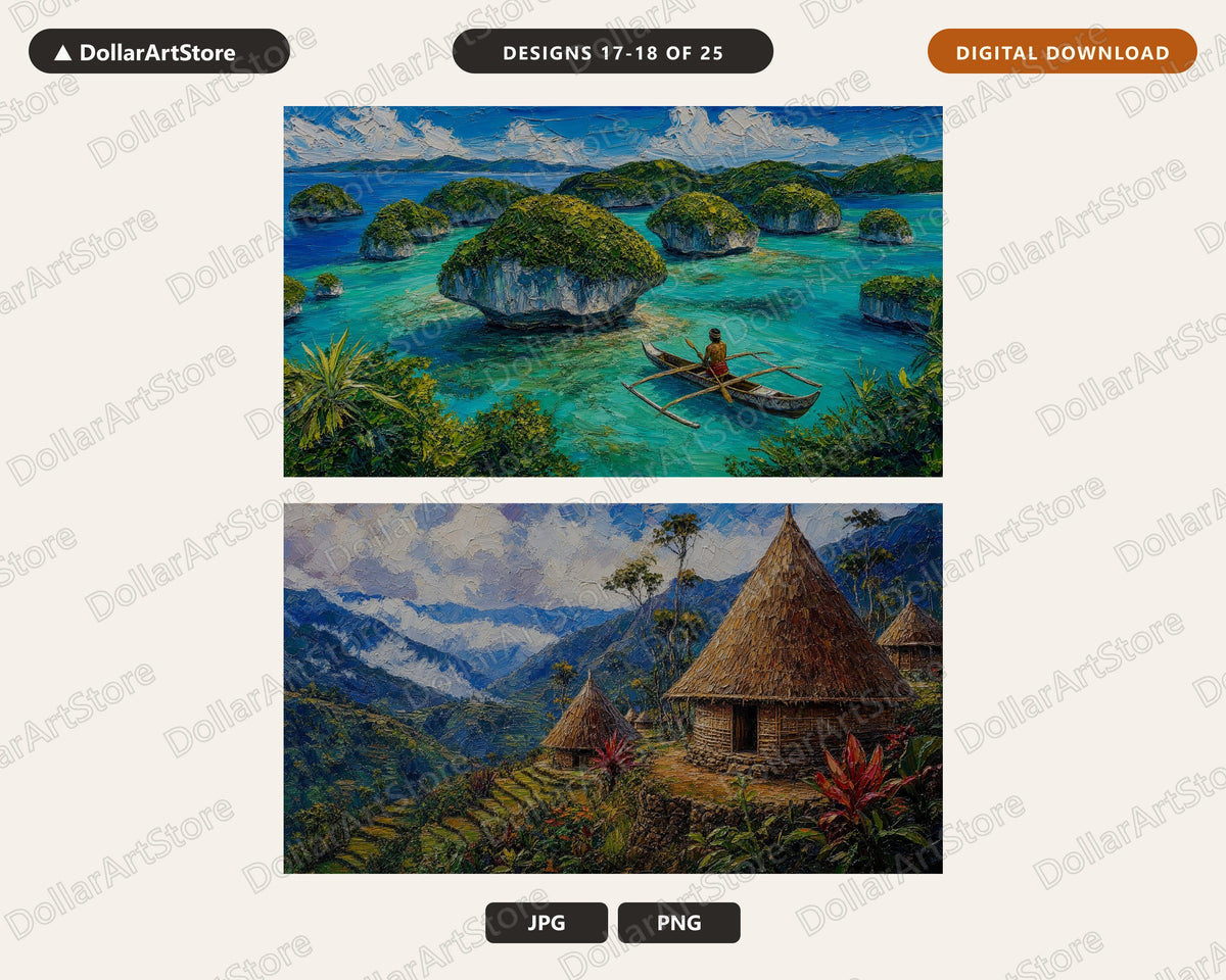 25 Cozy Tropical & Scenic Landscape Frame TV Art Bundle, Samsung Frame TV Digital Download 4K
