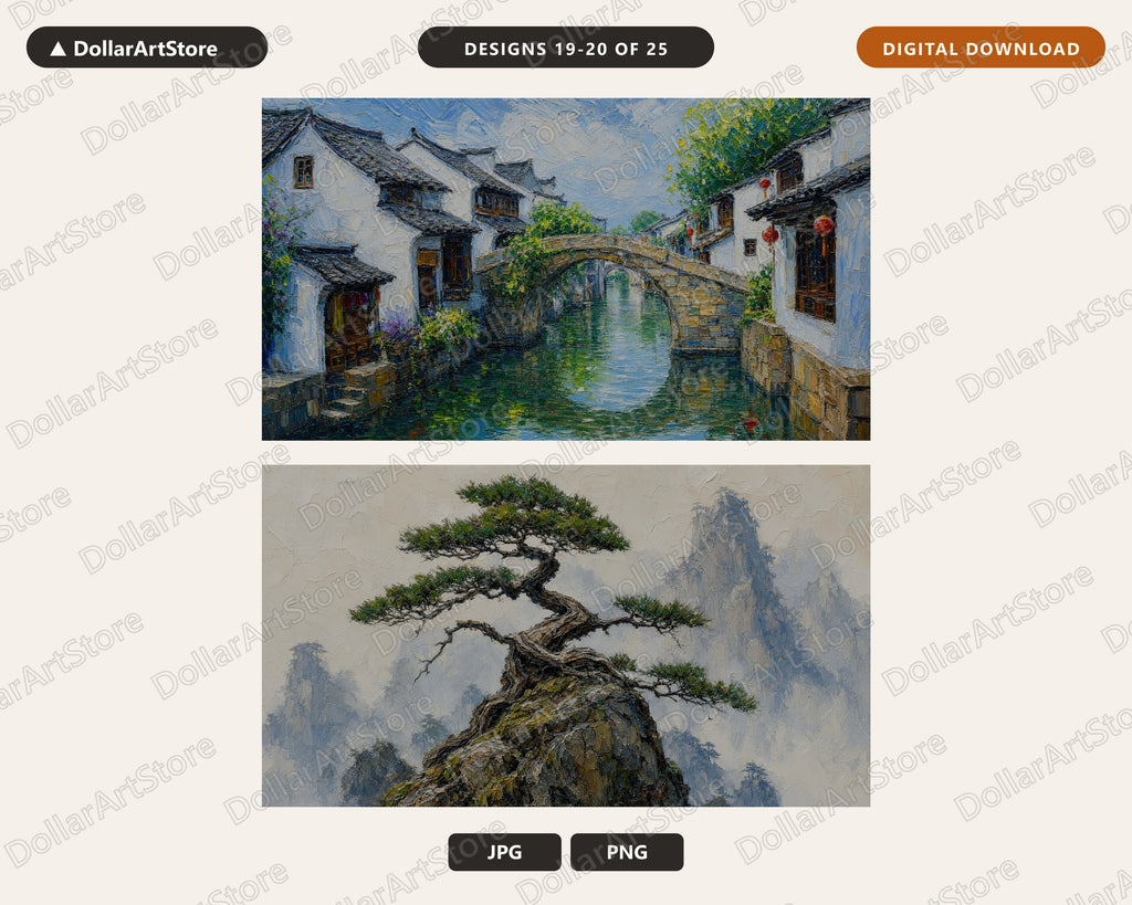 25 Cozy Scenery Frame TV Art Bundle, Samsung Frame TV Digital Download, 4K Textured Landscape Screensaver