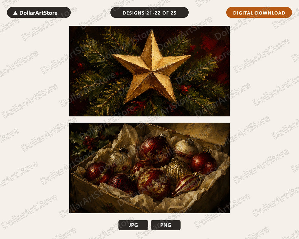 25 Cozy Holiday Frame TV Art Bundle, Christmas Scenery Samsung Frame TV 4K Digital Download