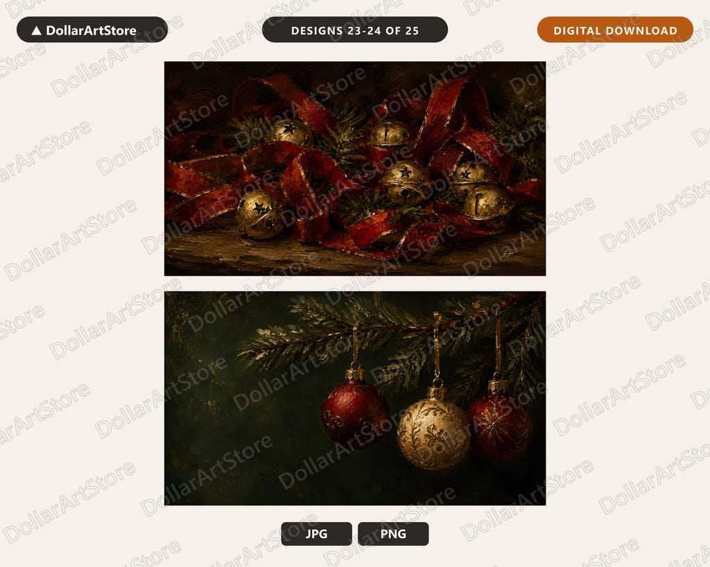 25 Cozy Holiday Frame TV Art Bundle, Christmas Scenery Samsung Frame TV 4K Digital Download