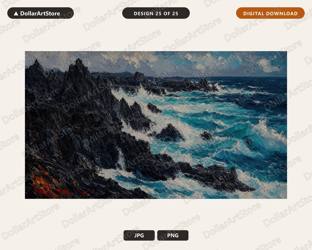25 Cozy Scenery Frame TV Art Bundle, Samsung Frame TV Digital Download, 4K Textured Landscape Screensaver