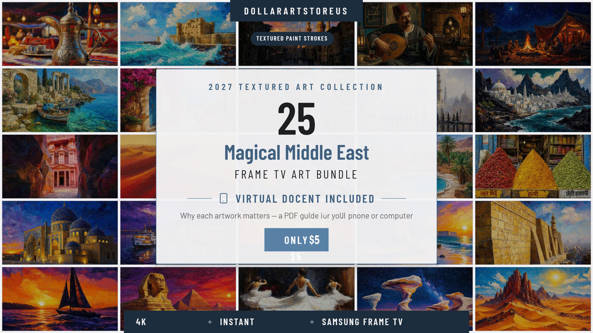 25 Cozy Middle Eastern Frame TV Art Bundle, Samsung Frame TV 4K Digital Download Screensaver Pack