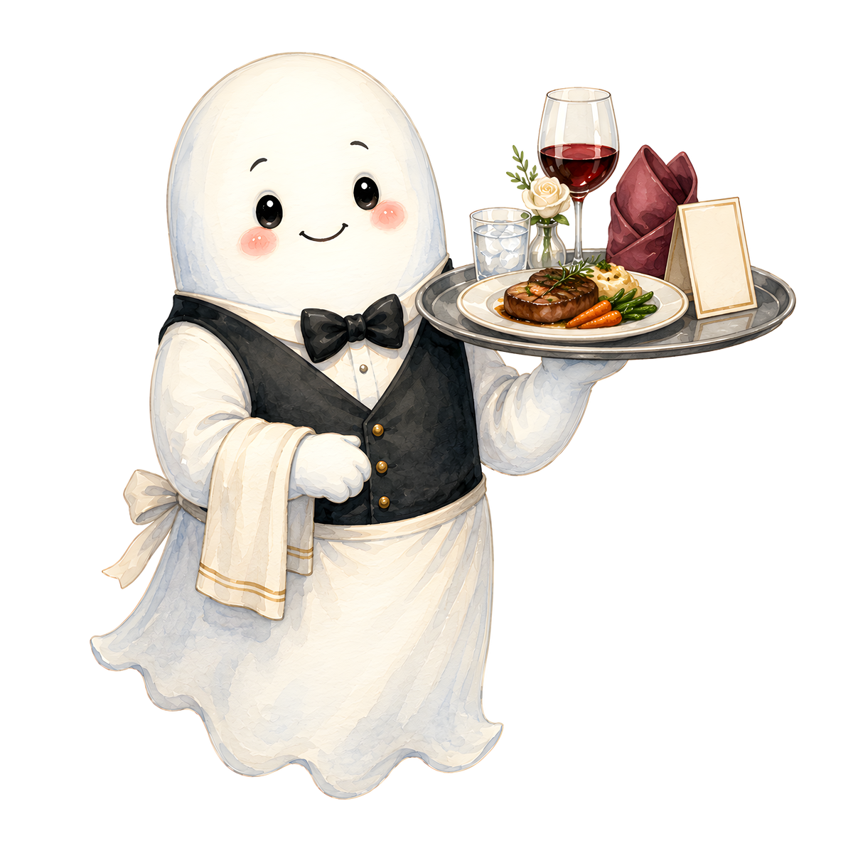 Ghost Jobs & Hobbies Clipart Vol 01 — 25 Cute Watercolor Occupation PNGs