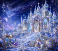 Luxury Winter Castle Tumbler Wrap PNG, 20 oz Skinny Tumbler Sublimation Design, Digital Download