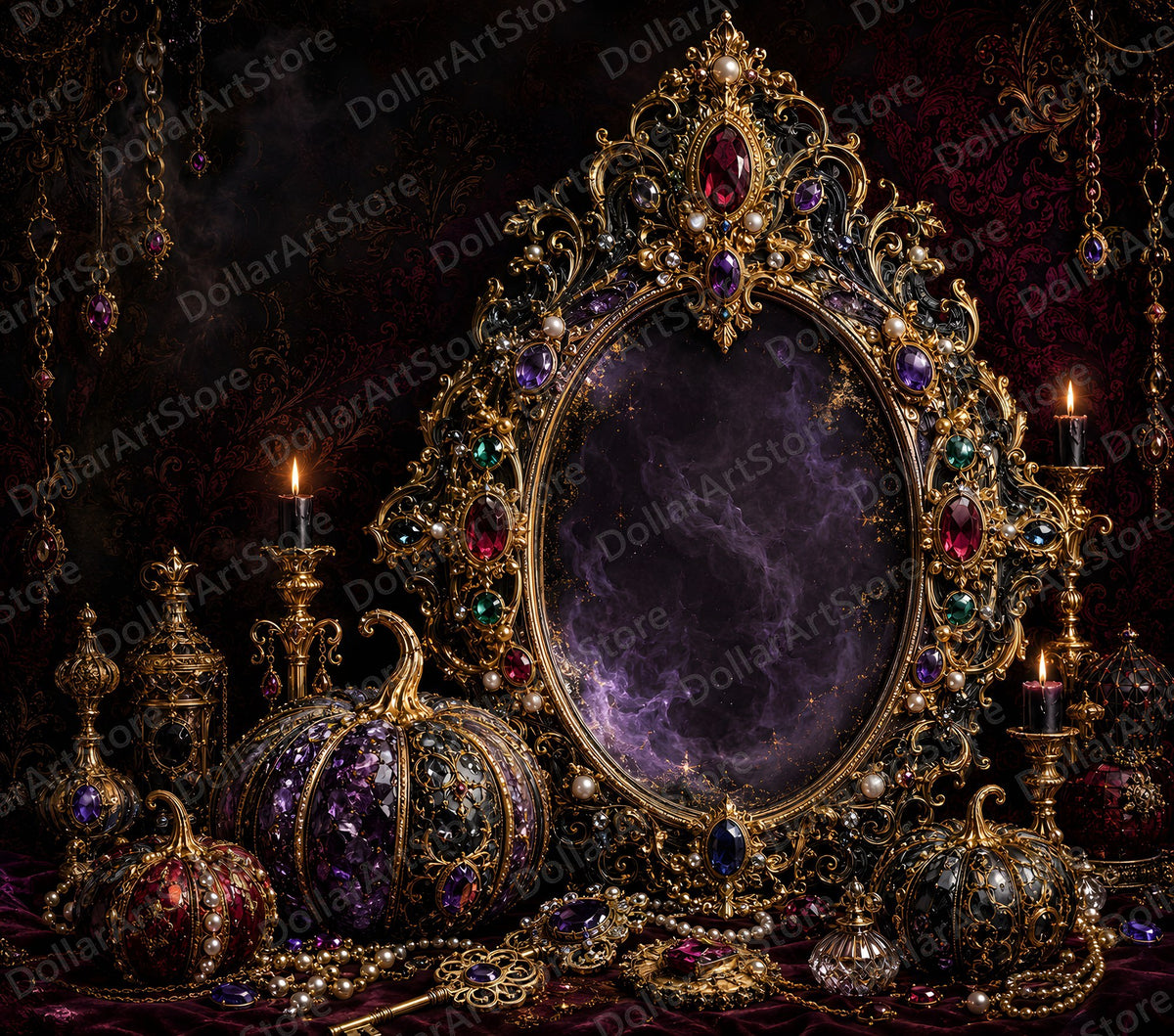 Opulent Baroque Tumbler Wrap PNG, 20 oz Skinny Tumbler Sublimation Design, Digital Download