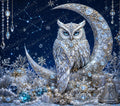 Luxury Celestial Owl Tumbler Wrap PNG, 20 oz Skinny Tumbler Sublimation Design