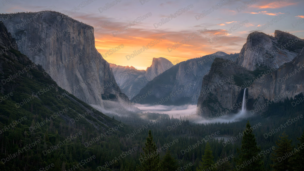 Yosemite Valley Frame TV Art, Samsung Frame TV Digital Download, 4K Landscape Screensaver