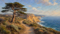 Coastal Cliffs Frame TV Art, Samsung Frame TV Digital Download, 4K Landscape Screensaver