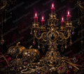 Opulent Gold Candelabra Tumbler Wrap PNG, 20 oz Skinny Sublimation Design