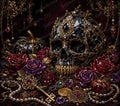 Opulent Skull Tumbler Wrap PNG, 20oz Skinny Tumbler Sublimation Design