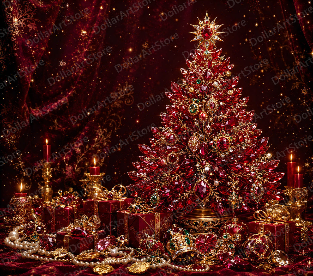 Luxury Opulent Christmas Tumbler Wrap PNG, 20 oz Skinny Tumbler Sublimation Design, Digital Download