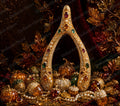 Opulent Gold Jeweled Tumbler Wrap PNG, 20 oz Skinny Tumbler Sublimation Design