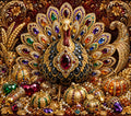 Opulent Peacock Tumbler Wrap PNG, 20 oz Skinny Tumbler Sublimation Design