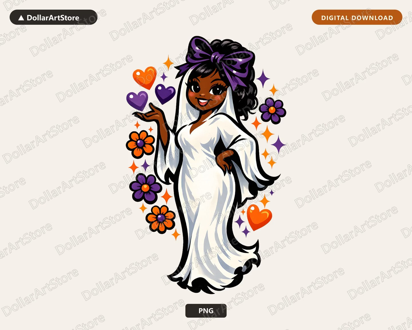 Cute Ghost Girl PNG, Halloween Sublimation Design, Shirt & Tumbler Digital Download