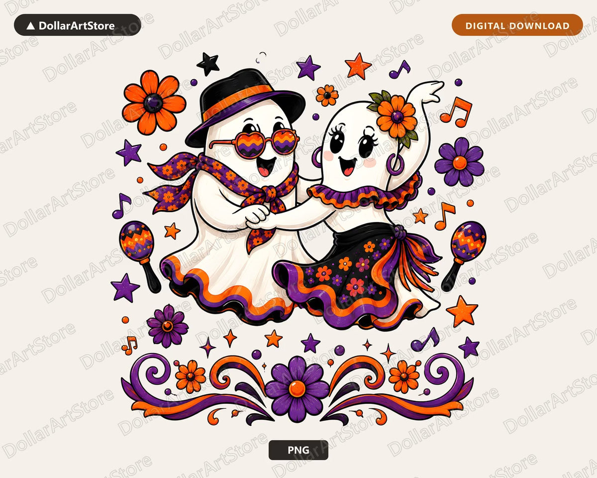 Cute Halloween Ghost PNG, Sublimation Design, Shirt Print Digital Download