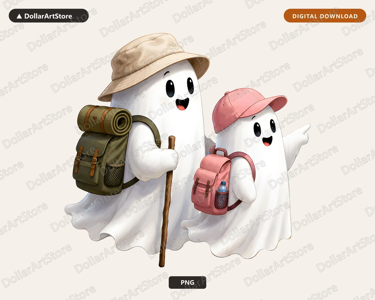Cute Halloween Ghost PNG, Adventure Sublimation Design, Shirt & Tumbler Digital Download