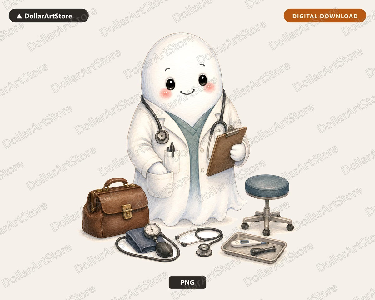 Doctor Ghost PNG, Sublimation Design, Shirt Design Digital Download